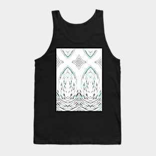 Modern Mirror Folk Geometric Pattern Ornament Tank Top